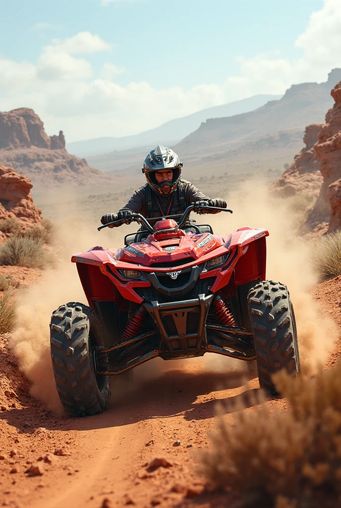 Image of a Polaris ATV on a Karoo trail