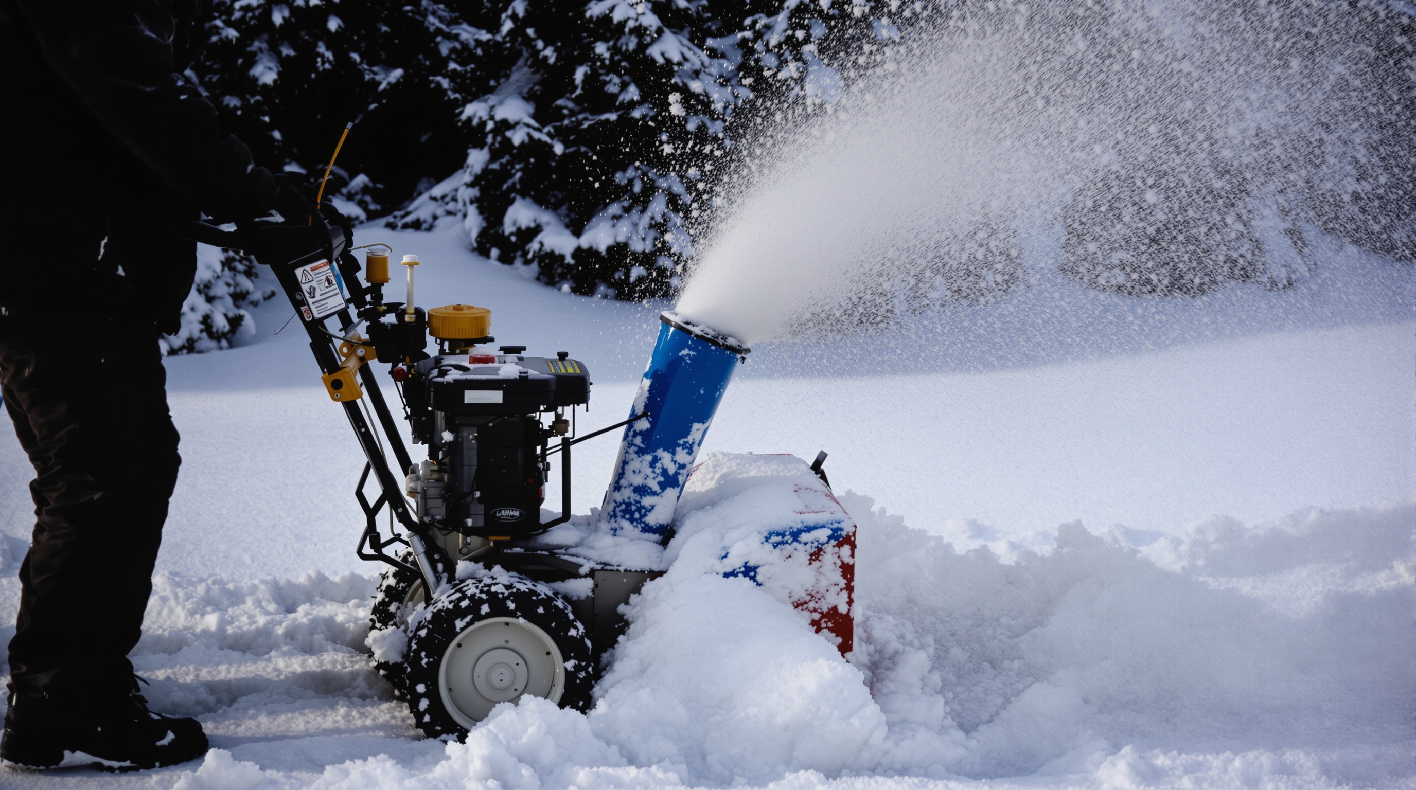 Snow Blower - Clearing snow in winter
